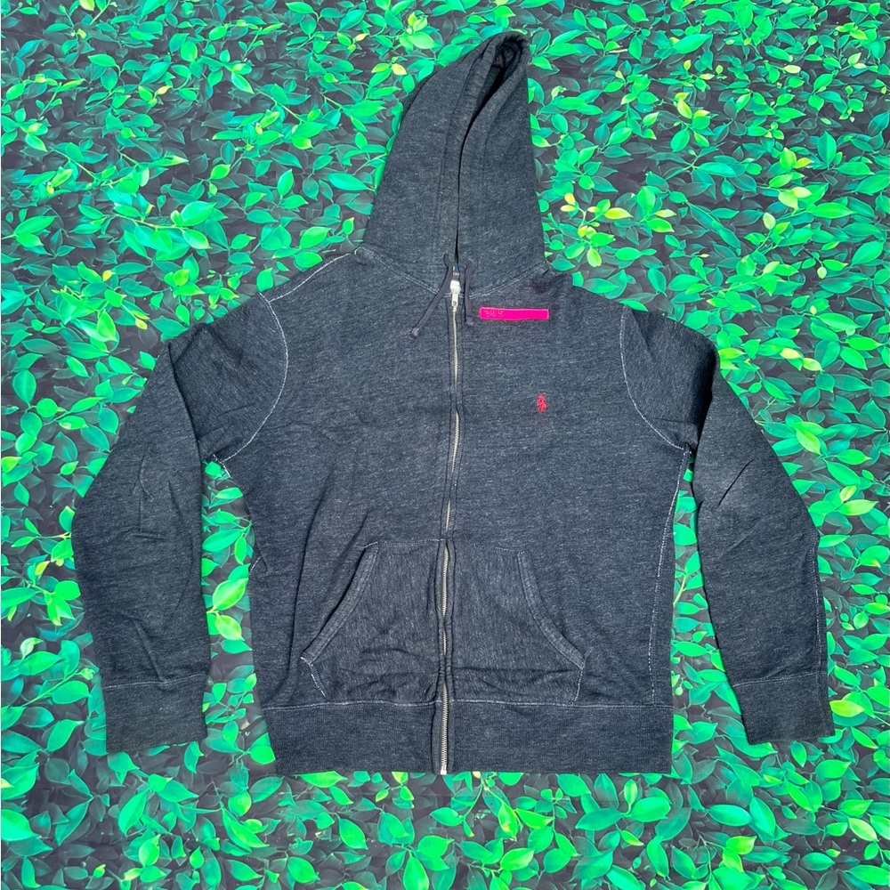 Medium Grey Polo Ralph Lauren Zip Up Hoodiel